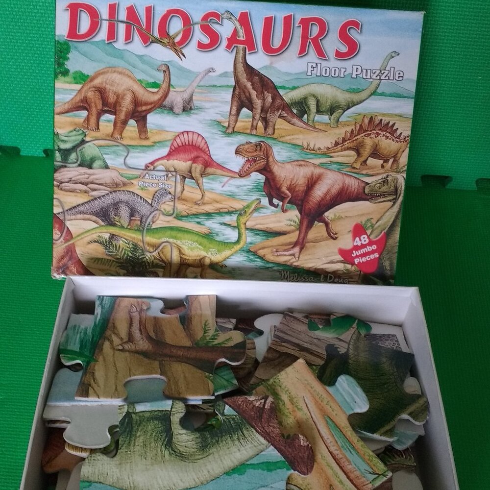 Melissa & Doug Floor Puzzle Dinosaurs 48 Jumbo pieces